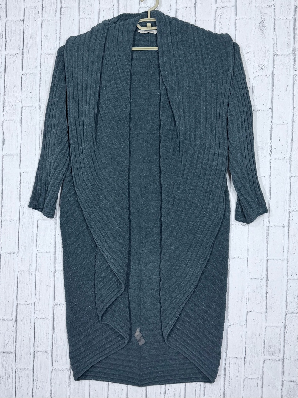 🦚 Soft Surroundings Deep Blue Green Oversized Cocoon Cardigan Duster XL